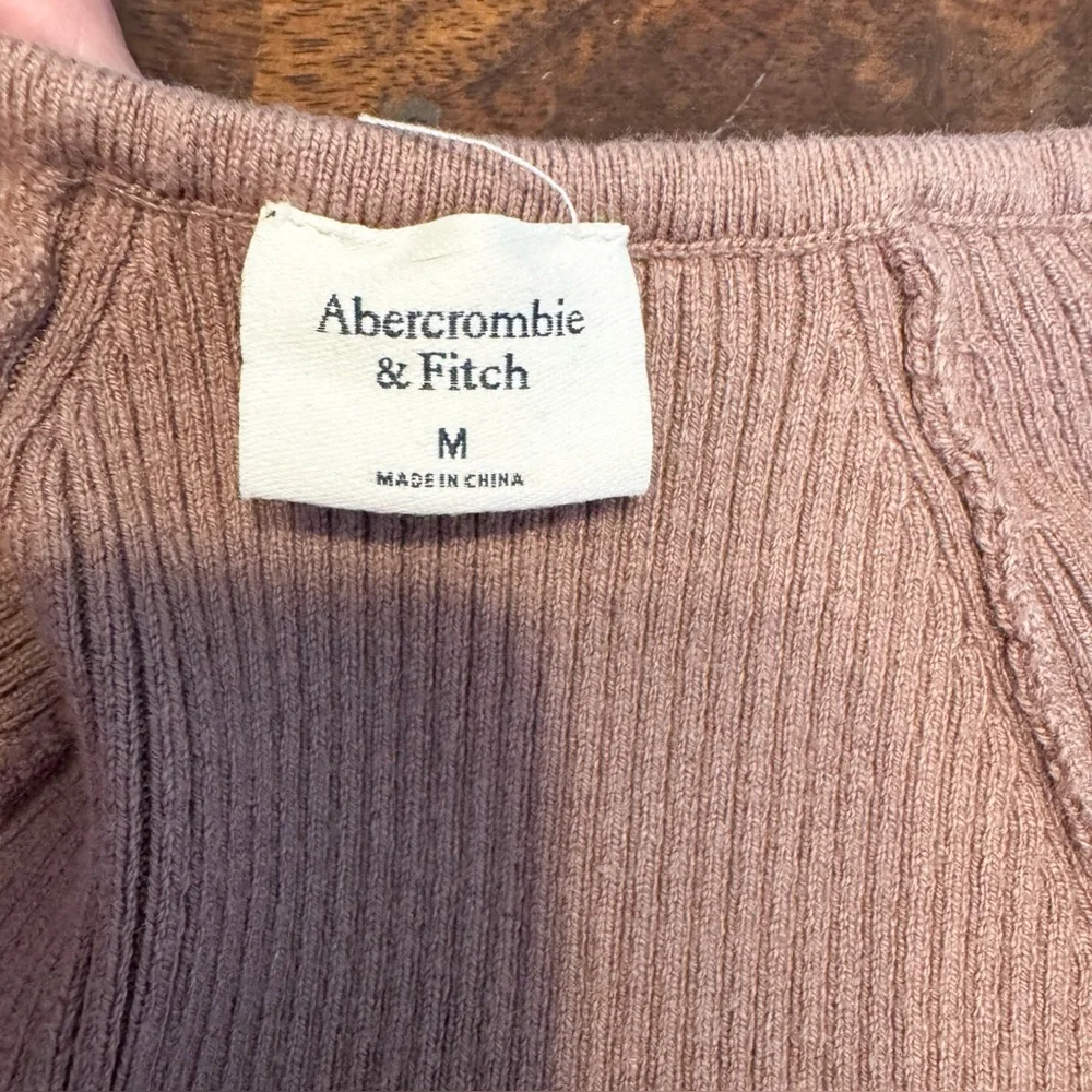 Abercrombie & Fitch Mauve Long Sleeve Bodycon Cut Out Sweater Maxi Dress Sz M